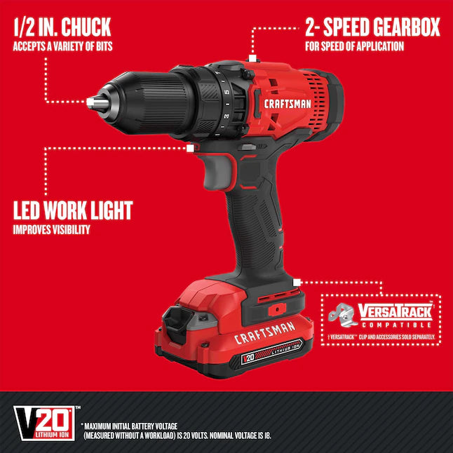Craftsman V20 Power Tool Set with Case